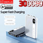 OnePlus Mini Power Bank 30000mAh Large Capacity Fast With Built-in 3 Cables Battery For IPhone Samsung Huawei