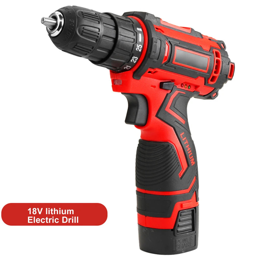 Dual Speed Hand Eletric Drill 12V 18V 48V Power Display with LED Light 42N.M Torque 2200r/min 10mm Chuck
