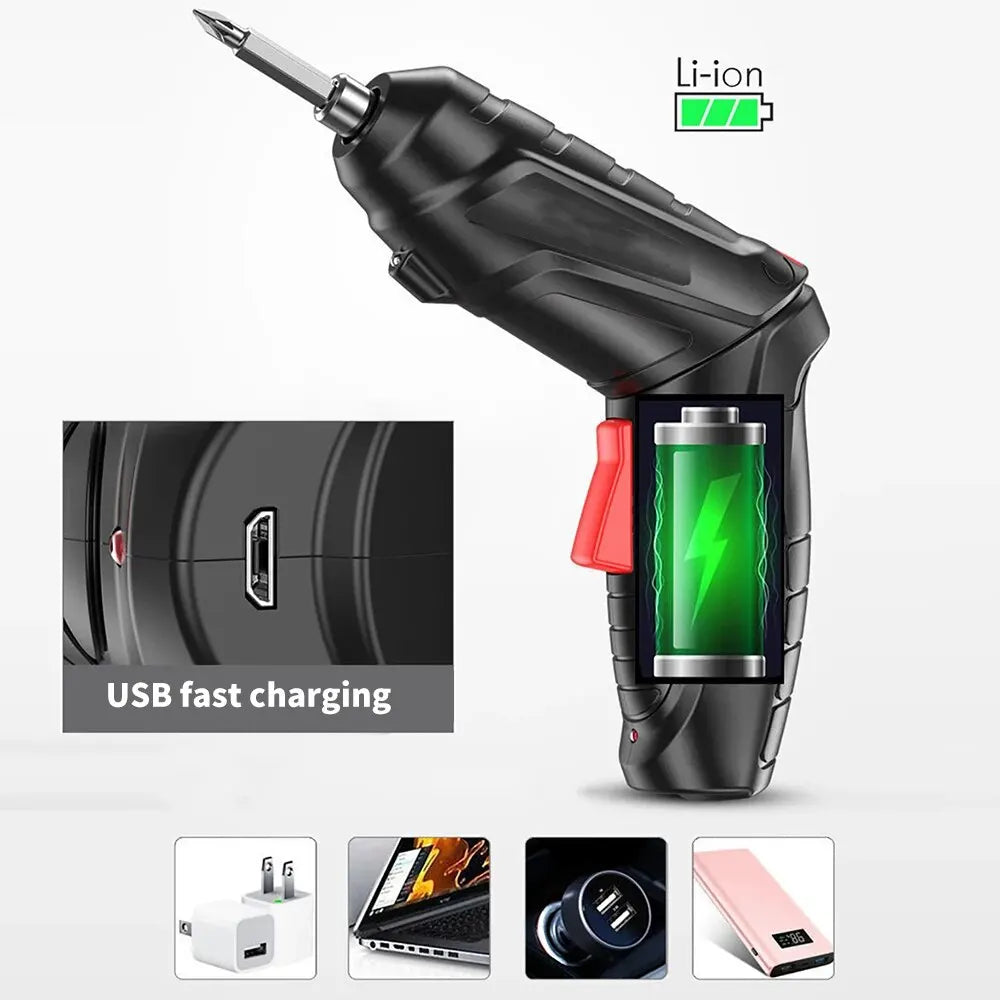 electric screw driver Mini Household  Drill Rotated Cordless Power Tools Household Maintenance Repair