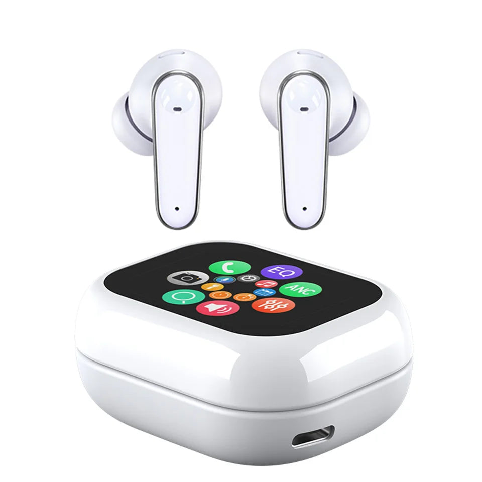Touch Screen Wireless Headphones 144 Languages Real Time Translation Bluetooth Earphone 6 Mic ANC ENC Cancelling Sports Earbuds