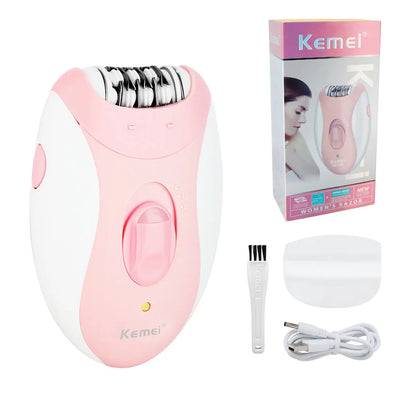 KEMEI 189B 3-in-1 Electric Epilator – Fast Charging Waterproof USB for Women