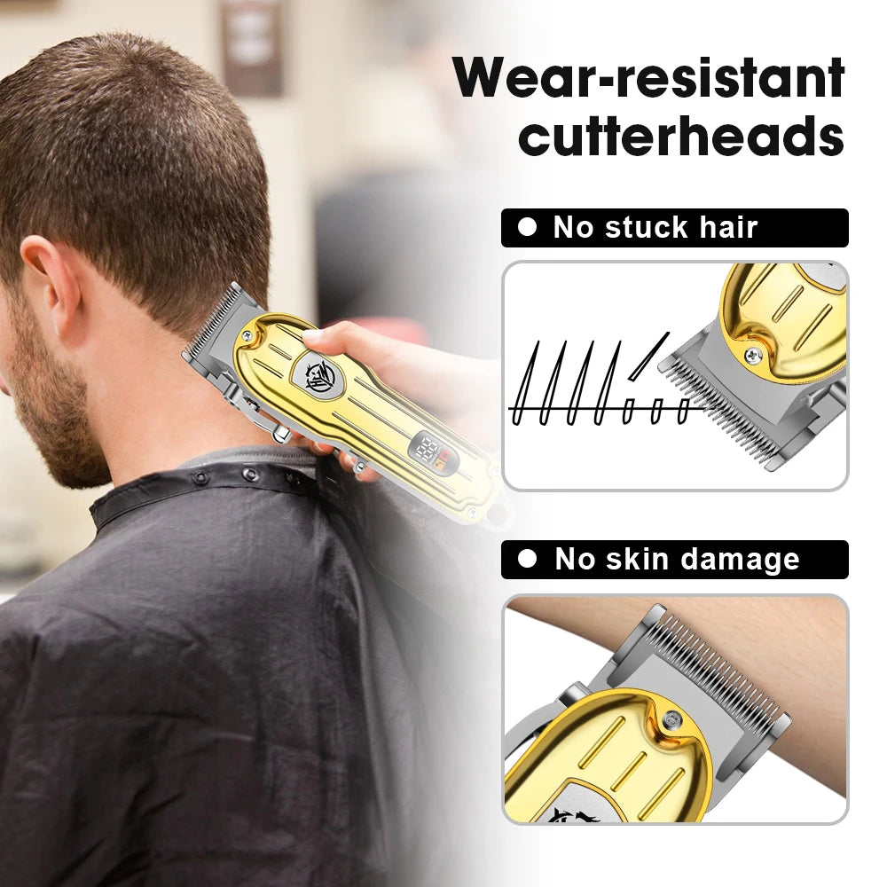 HIENA Professional Hair Clipper – Carving & Gradient Trimmer, Cordless