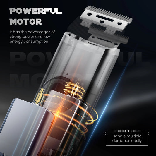 Cordless Professional Hair Clippers – Electric Barber Trimmer Kit for Men