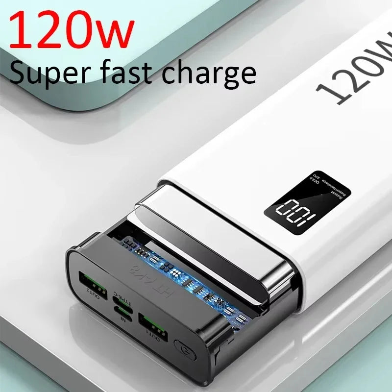 Xiaomi 120W Power Bank 50000mAh High Capacity Fast Charging Portable Battery Charger For iPhone Samsung Huawei Universal
