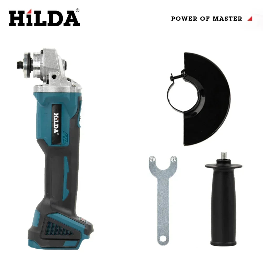 HILDA 21V Brushless Angle Grinder - Rechargeable Polishing Tool