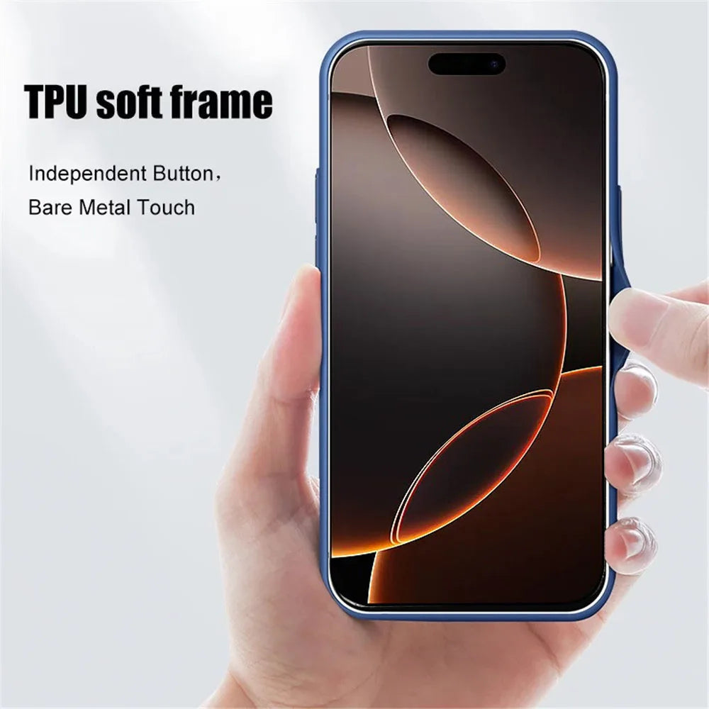 Shockproof Armor Phone Cases For iPhone 17 16 15 14 13 12 11 Pro Max 16e Plus 16e Air Case Luxury Silicone Bumper Matte