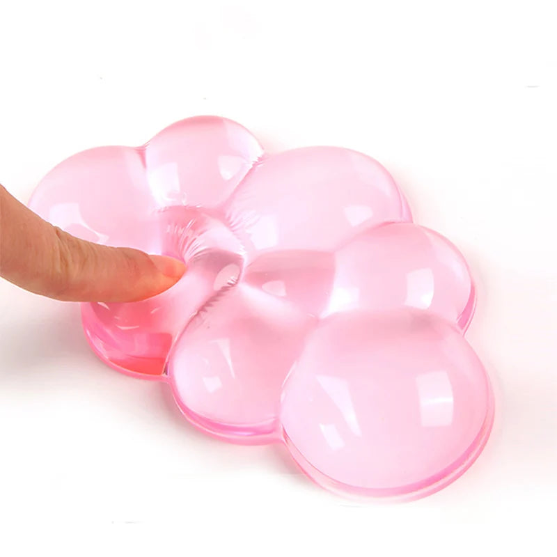 Mouse Pad Wrist Non-slip Silicone Transparent Wrist Rest Support Mat Memory Wrist Mouse Pad Computer Laptop Keyboard Mat