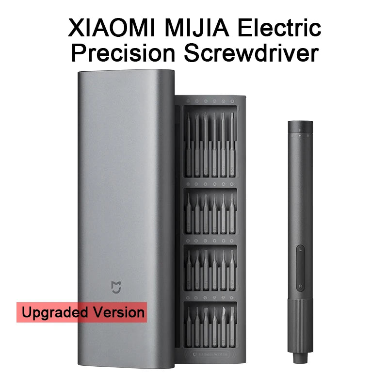 XIAOMI MIJIA Electric Precision Screwdriver – 24 S2 Steel Bits, 2 Torque Settings, 400+ Screws per Charge for Smart Home Repair