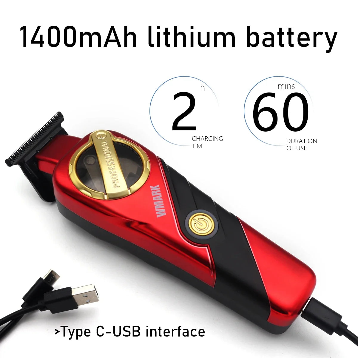 NG-9213 P620 Professional Barber Clipper – Magnetic Motor, DLC Blade, 11000RPM