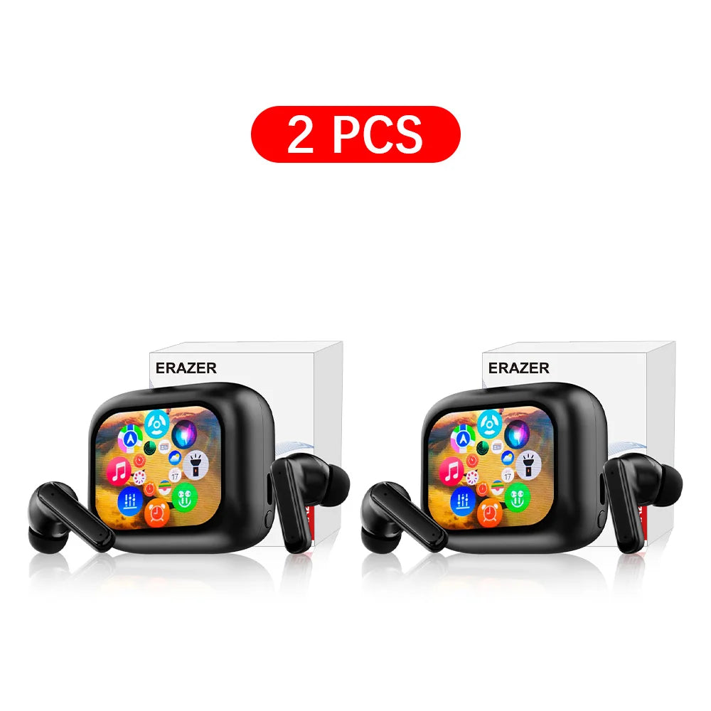 ERAZER Original LCD Touch Screen Bluetooth earphone ANC noise cancelling wireless Headphone waterproof earbuds HD stereo Headset