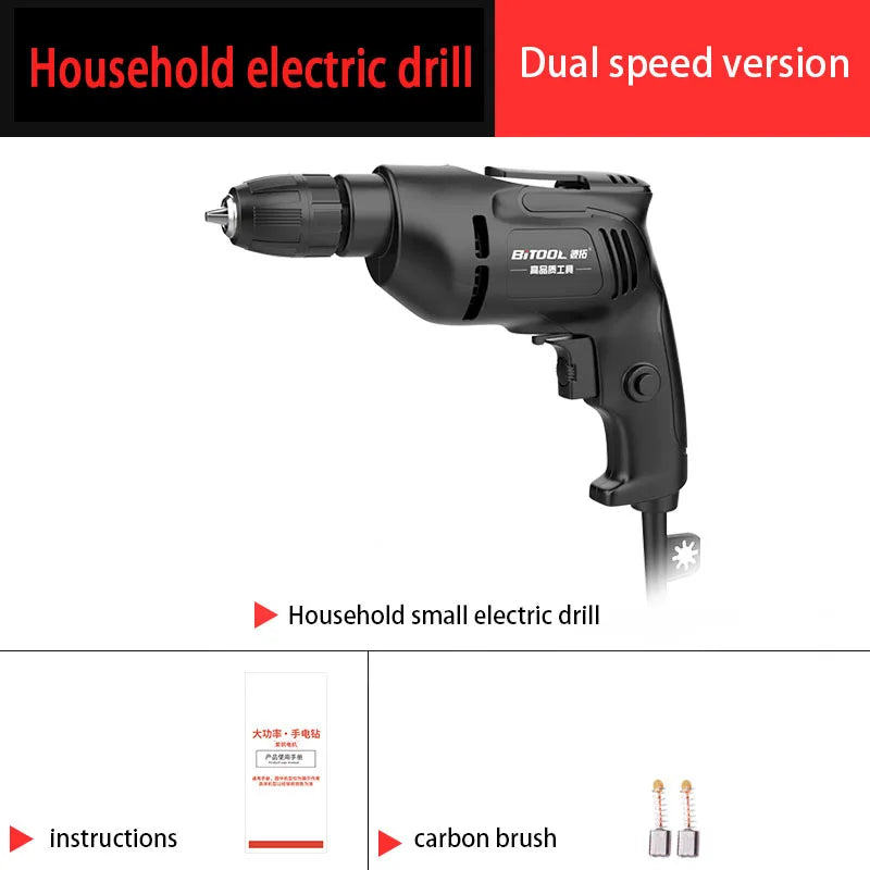Mini Electric Impact Drill Set 220V – Household Hand Tool