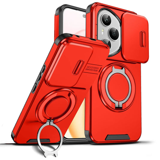 Shockproof Magnetic Case for Honor 400 Pro 5G Slide Camera Lens Ring Stand Protect Cover for Honor 400 Lite X9C Magic7