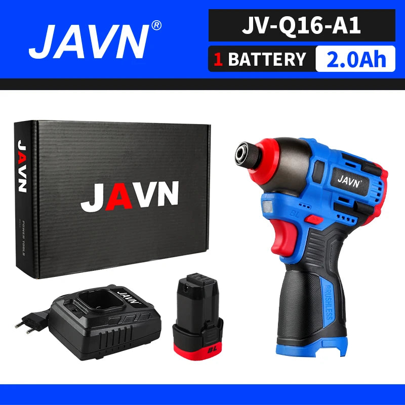 JAVN 16V Electric Drill Screwdriver 160N.m impact Driver cordless drill Household Multifunction Hit Power Tools