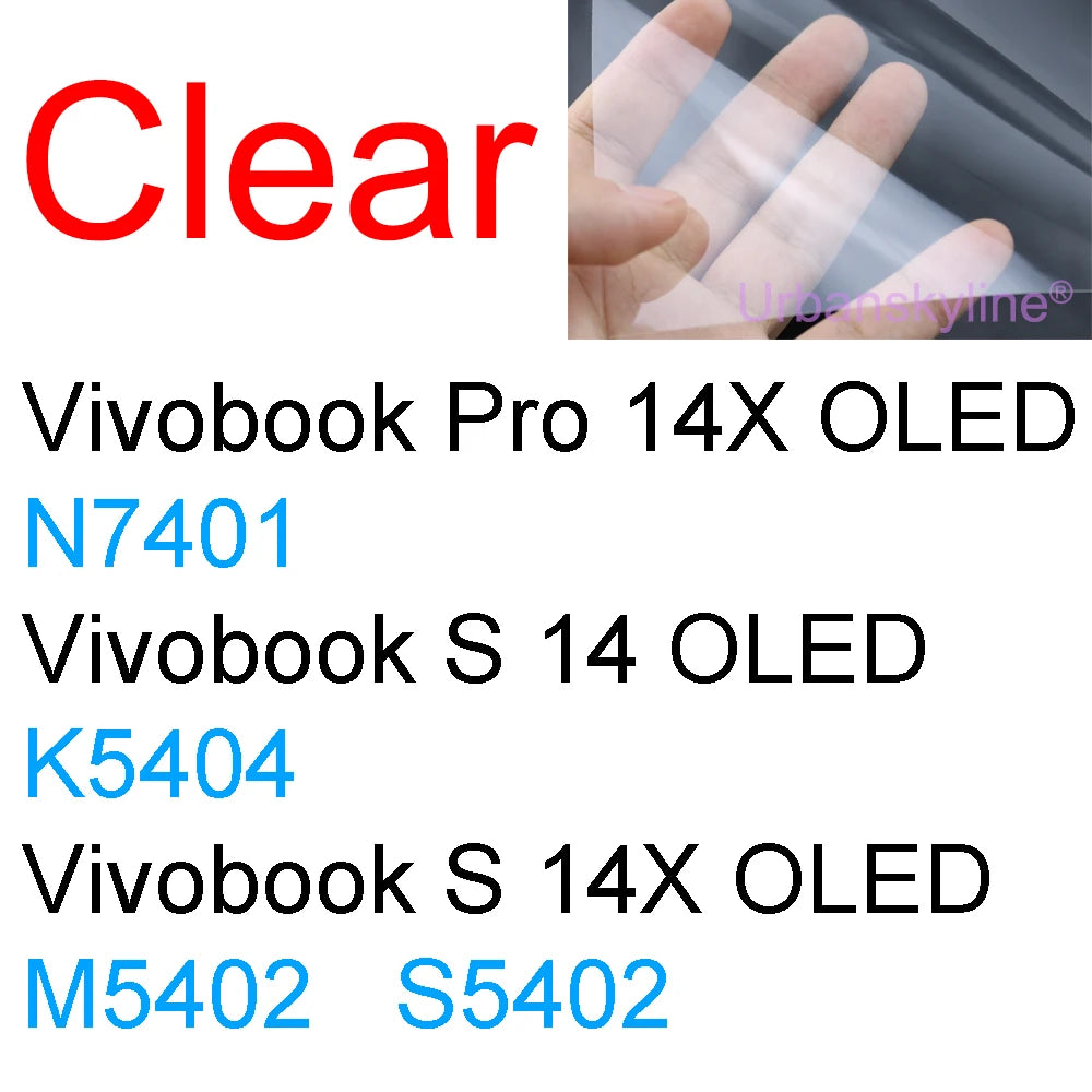 Screen Protector for ASUS Vivobook 14 Pro 14X OLED 15 15X 16 16X 17 17X 13 12 S Flip GO HD Clear Guard Matte Frosted Skin Film