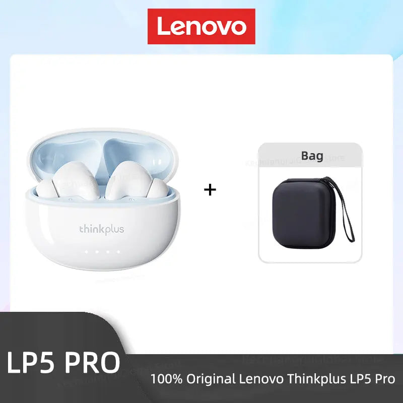 Lenovo LP5 PRO Wireless Bluetooth 5.4 Earphones TWS HiFi Sound Gaming LP5Pro Sport Long Standby with Mic 2025