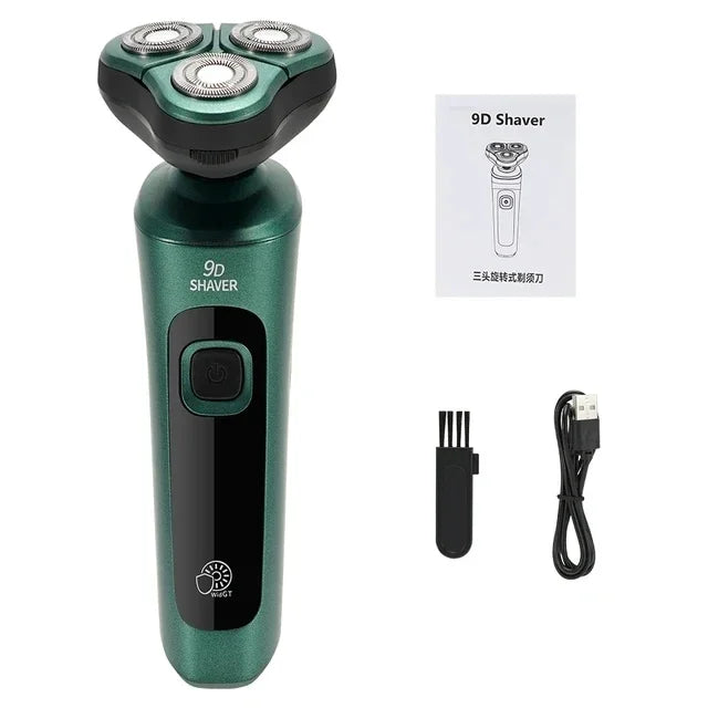 Smart Electric Shaver – LCD Display 3-Head Floating USB Rechargeable Razor