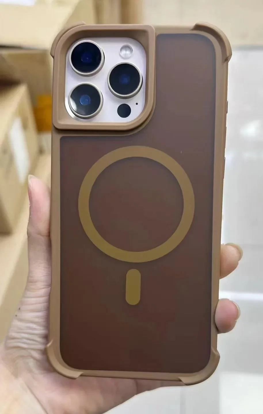 Magnetic Luxury Matte Fall prevention  Armor Shockproof Case For iPhone 15 14 13 12 16 Pro Max Wireless Charge For Magsafe