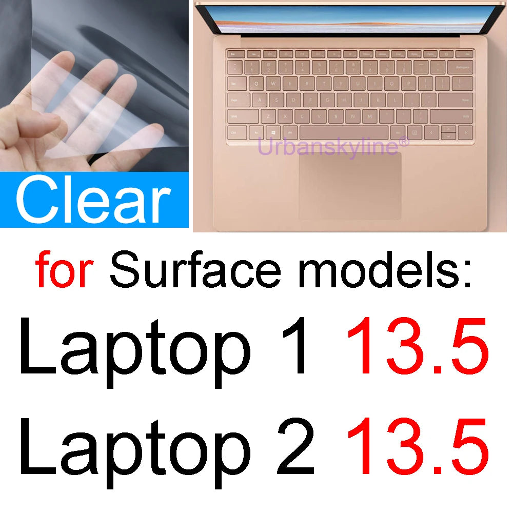 Screen Protector for Surface Pro 10 9 8 7 6 5 4 3 2 X for Microsoft Laptop 7 GO 3 Book 3 2 1 RT Film Clear Studio HD Skin Guard