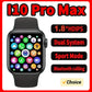 Smart Watch I10 Pro Max Metal Strap Sport Fitness Tracker Custom Dial  Apple Phone For Android IOS