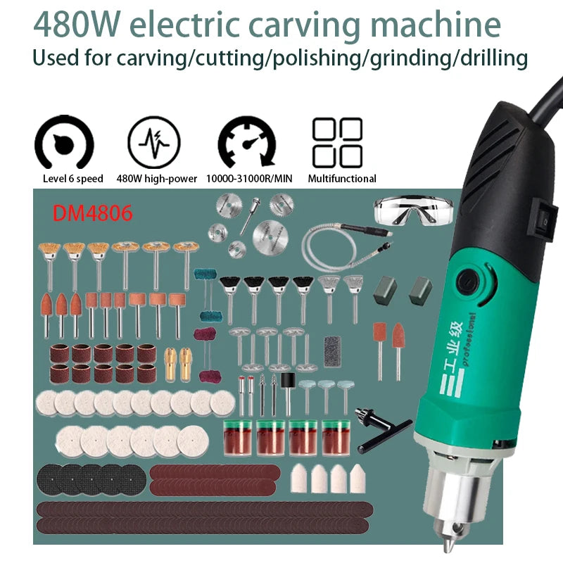 OCSE Engraver Drill  Variable Speed Rotary Tool  Mini Engraving Drill  Flexible Shaft Drill  Dremel Style Rotary Tool  Electric Engraving Machine  DIY