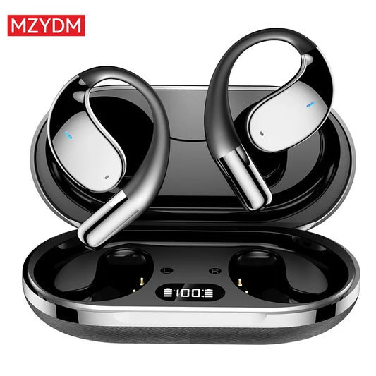 3-in-1 AI Translation Earbuds Q39 Wireless Bluetooth 5.4 LED Display Noise Canceling Ear Clip Sport