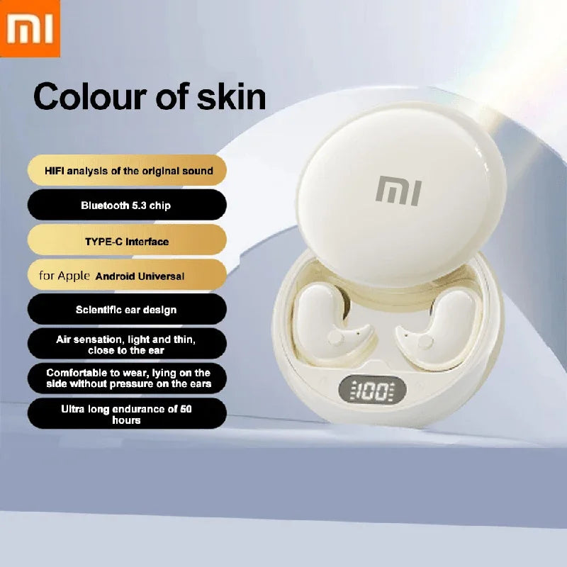 Xiaomi Y36 Sleep Mini Invisible Earphones with Mic Sports Stereo Bluetooth 5.3 Ipx5 Waterproof