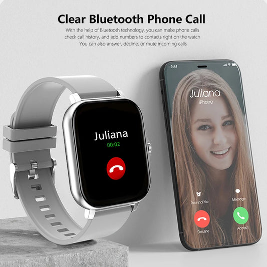 1.83'' Sports Smart Watch Fitness Clock Health Monitor Waterproof Wireless Call for Men Women IOS Xiaomi 2025