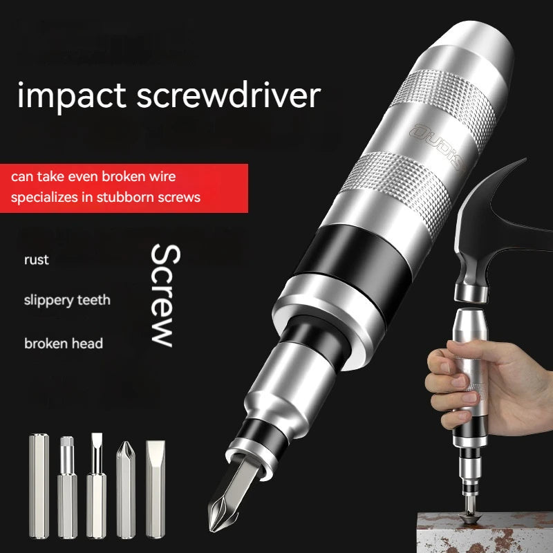 7/13 PCS Impact Screwdriver Hand Manual Reversible  Driver Set Durable Remove Disengage Rusted Fasteners Or Frozen Bolts