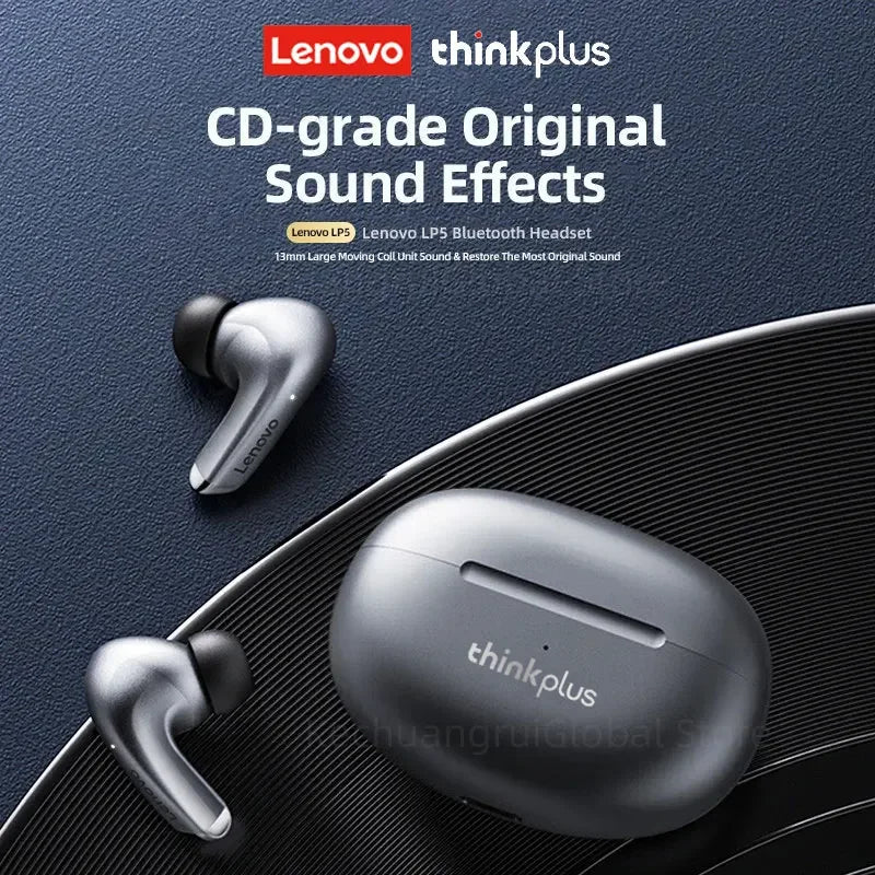 100% Original Lenovo LP5 Pro Wireless Bluetooth 5.4 Earphones LP5 Gaming xSports Low Latency With Mic