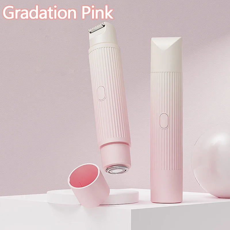 2-in-1 Waterproof Electric Shaver for Women – Bikini Hair Trimmer, Wet & Dry, Rechargeable