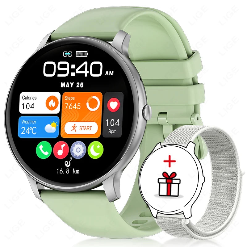 LIGE Smart Watch Women Men Bluetooth Call Sports Fitness Heart Rate Health Monitor Ladies For Android iOS