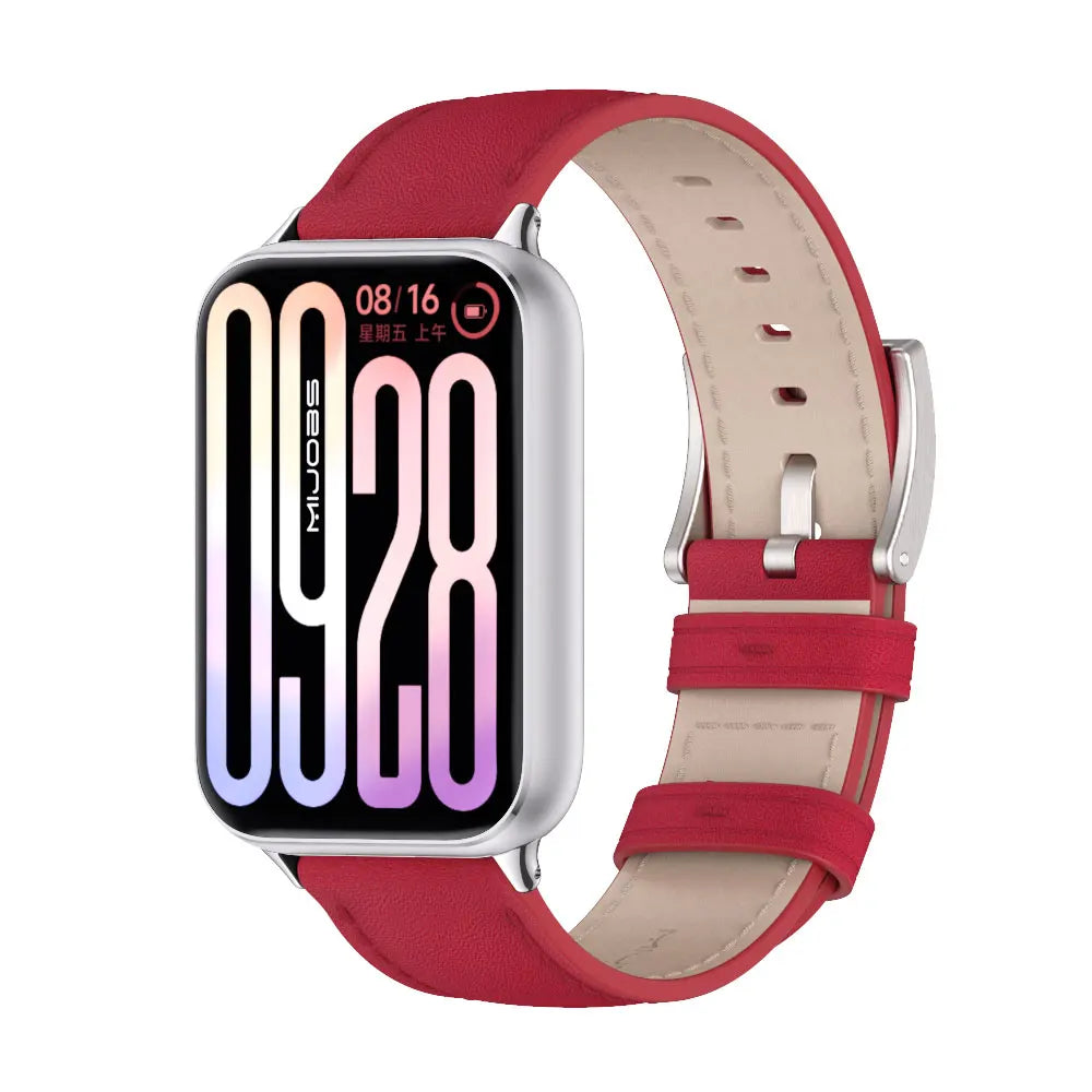 Mi Band 9 Pro Strap For Xiaomi Smart Band 9 Pro Leather Wristband For Mi Band 8 Pro Watchband For Redmi Watch 5 4 Accessories