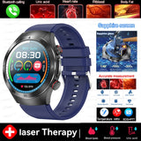 2025 New Non-Invasive Laser Treatment Three High Smart Watch Sapphire screen Blood fat Uric Acid ECG Health Diagnosis