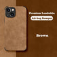 Luxury Shockproof Matte Lambskin Leather Case for iPhone 16 15 14 13 12 11 Pro X XR XS Max 7 8 Plus Soft Fabric Vintage Cover
