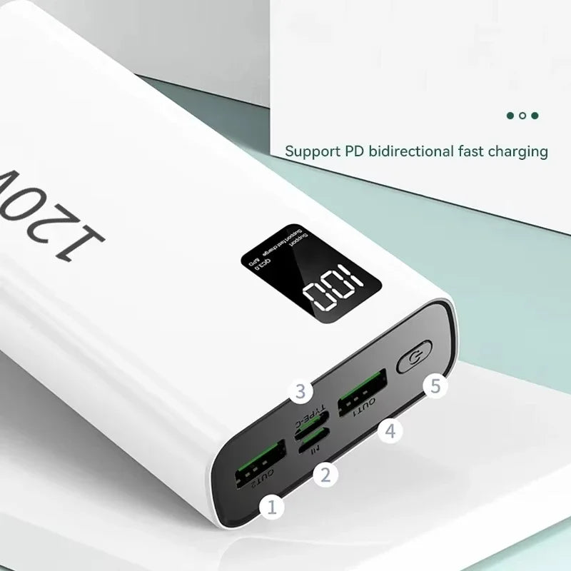 Xiaomi 120W Power Bank 50000mAh High Capacity Fast Charging Portable Battery Charger For iPhone Samsung Huawei Universal