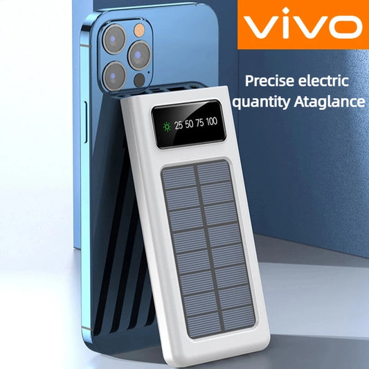 VIVO 200000mAh Solar Power Bank 3C Certification 4-in-1 Ultra Capacity LED Light Outdoor Charger Fast Charging External Battery