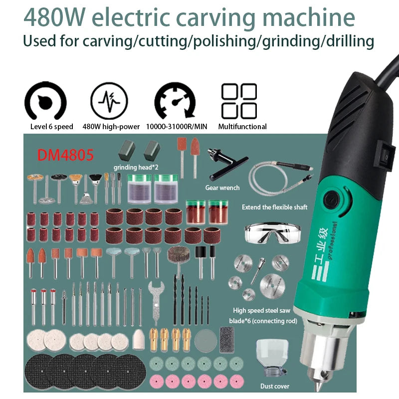 OCSE Engraver Drill  Variable Speed Rotary Tool  Mini Engraving Drill  Flexible Shaft Drill  Dremel Style Rotary Tool  Electric Engraving Machine  DIY