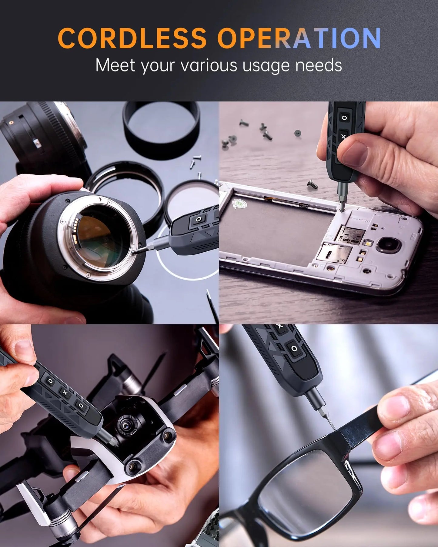 JAKEMY 180-in-1 Electric Screwdriver Kit – Mini Precision Set with 162 Bits & 3 Torque Settings for Phone, Camera & Laptop