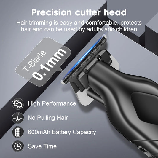 HIENA 212 Professional Hair Clipper – Metal Cordless Electric Trimmer with LCD Display