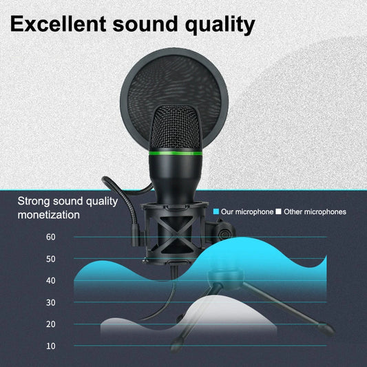 RGB USB Condenser Microphone – Pro Mic for Gaming, Streaming & Podcasting