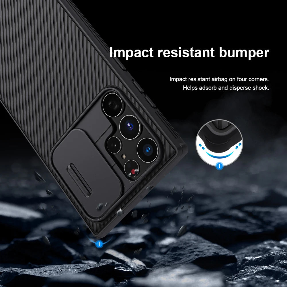 for Samsung Galaxy S25 Edge S24 S23 S22 Ultra Case Nillkin CamShield Slide Camera for Samsung S24 FE S23 Plus Lens