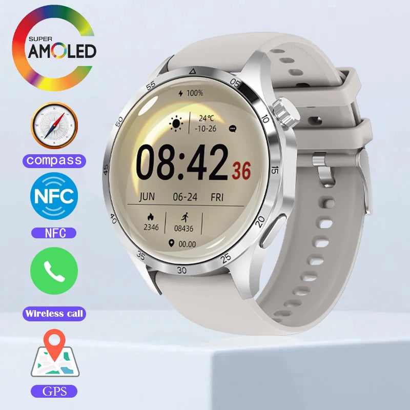 2025 new men's smart watch Bluetooth call AI voice 100+ sports mode ip68 waterproof heart rate monitoring NFC used in Huawei 4PR