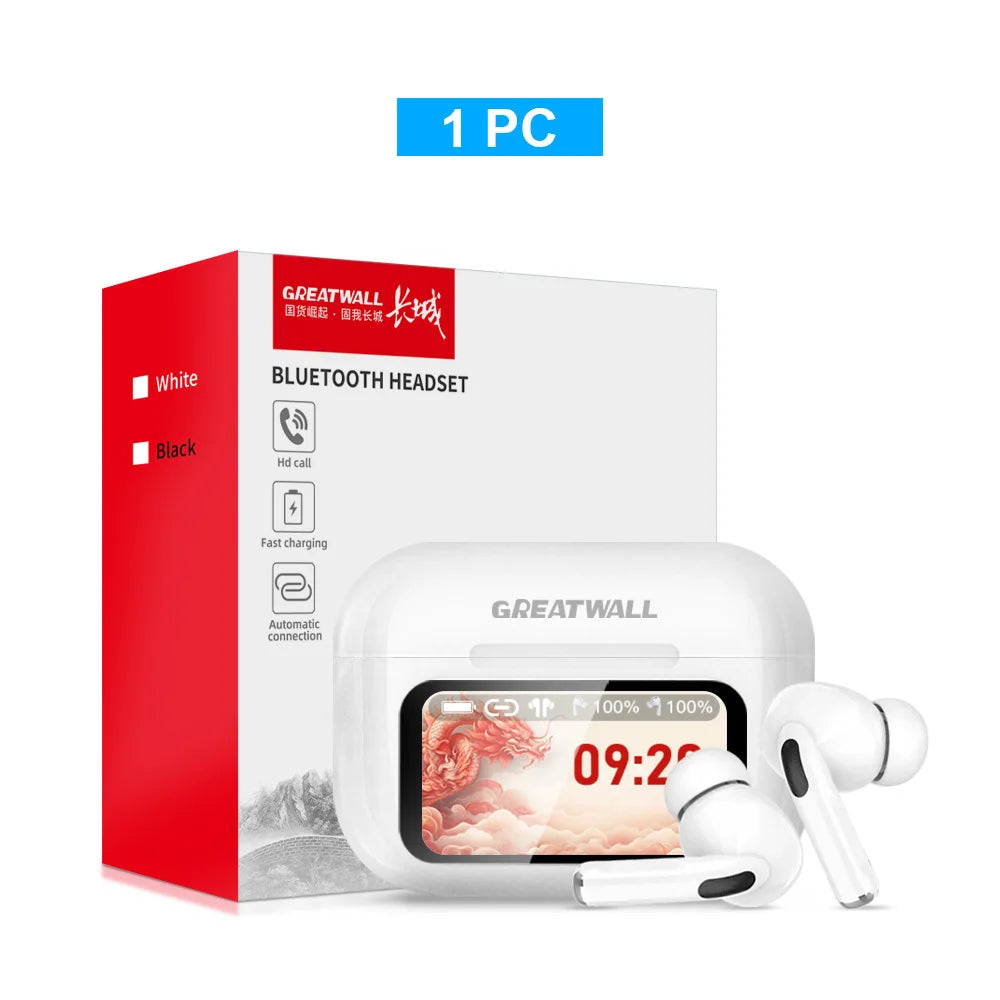 Original GREATWALL TWS Wireless Bluetooth Earphones HiFi HD Call Earbuds Music Headsets Touch Control With Built-In Microphone