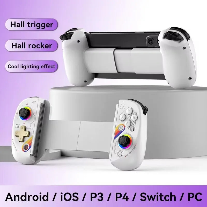 Hot Sale BSP D8 RGB Tablet Controller Wireless Handle For Switch Game Bluetooth Stretching Joystick For P3 P4 Android IOS Gamepa