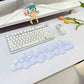 Mouse Pad Wrist Non-slip Silicone Transparent Wrist Rest Support Mat Memory Wrist Mouse Pad Computer Laptop Keyboard Mat