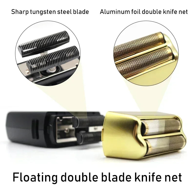 P620 Professional Men’s Beard Trimmer – 11000 RPM Double Foil Electric Shaver with USB