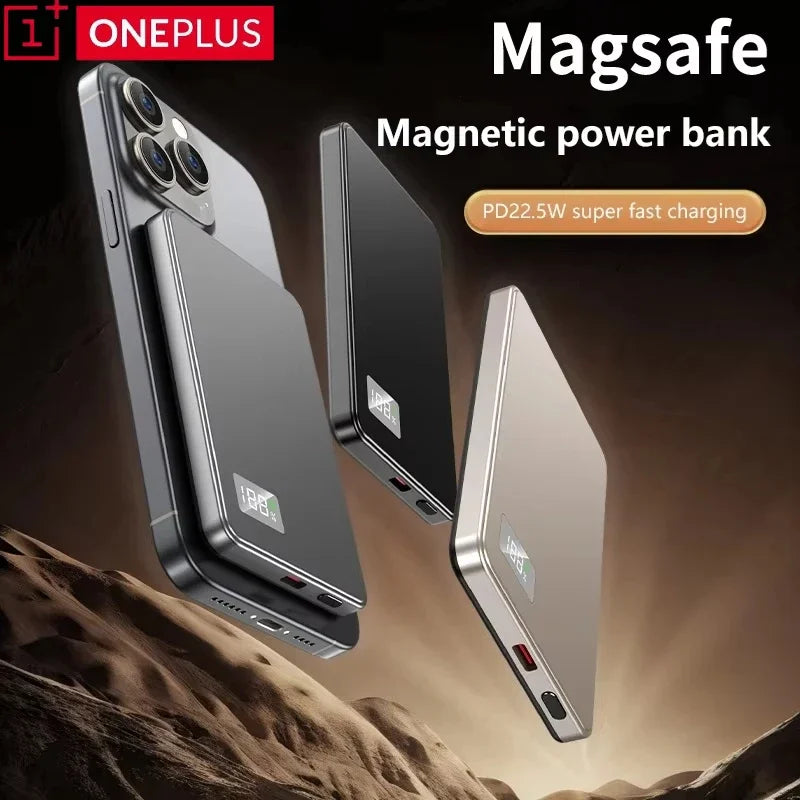 ONEPLUS 50000mAh Magnetic Portable Wireless PowerBank PD22.5W Fast Charging External Battery for Magsafe For iPhone Samsung HOT