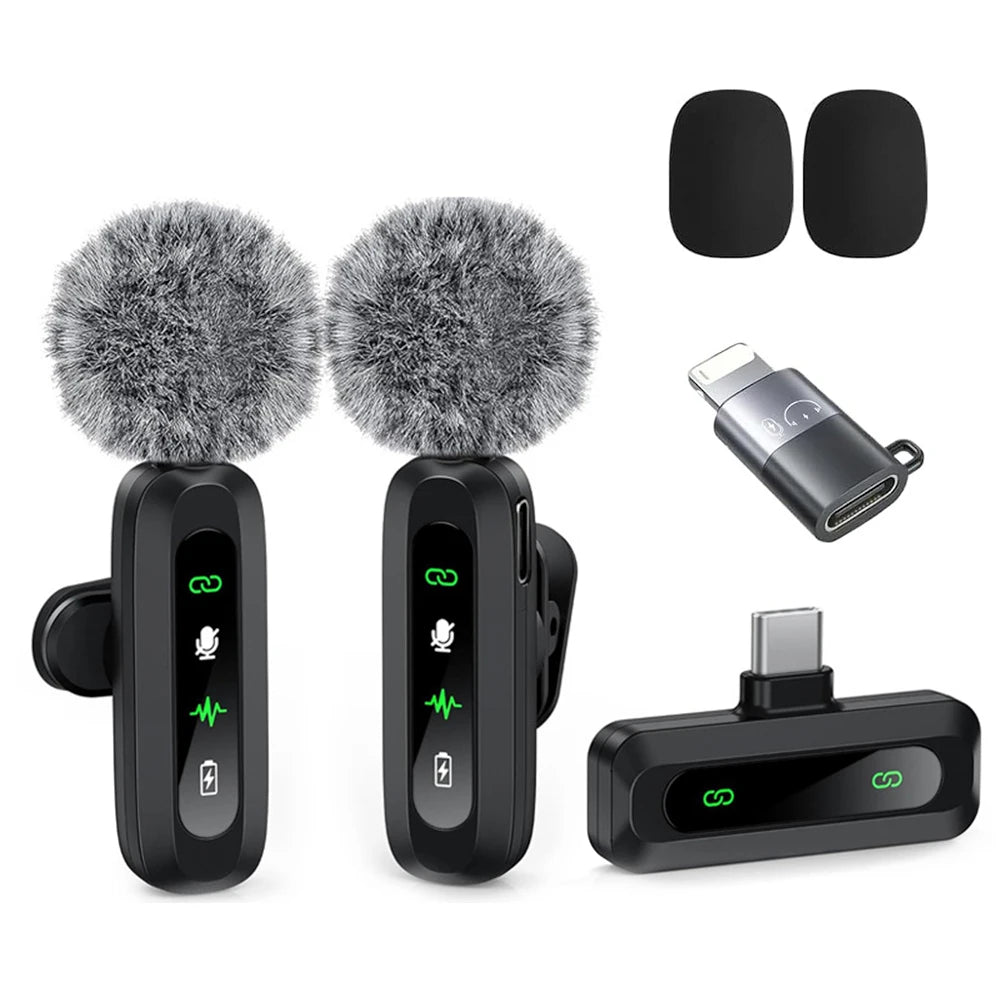 Wireless Lavalier Microphone – Mini Clip Mic for iPhone, Android, Laptop & Vlogging