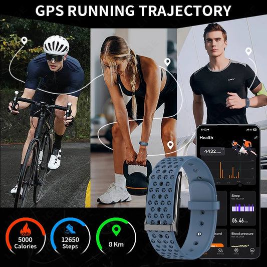 LIGE No Screen Smart Bracelet Heart Rate Blood Pressure Sleep Monitor Pedometer Sports Fitness Tracker Men Women Smartwatch 2025