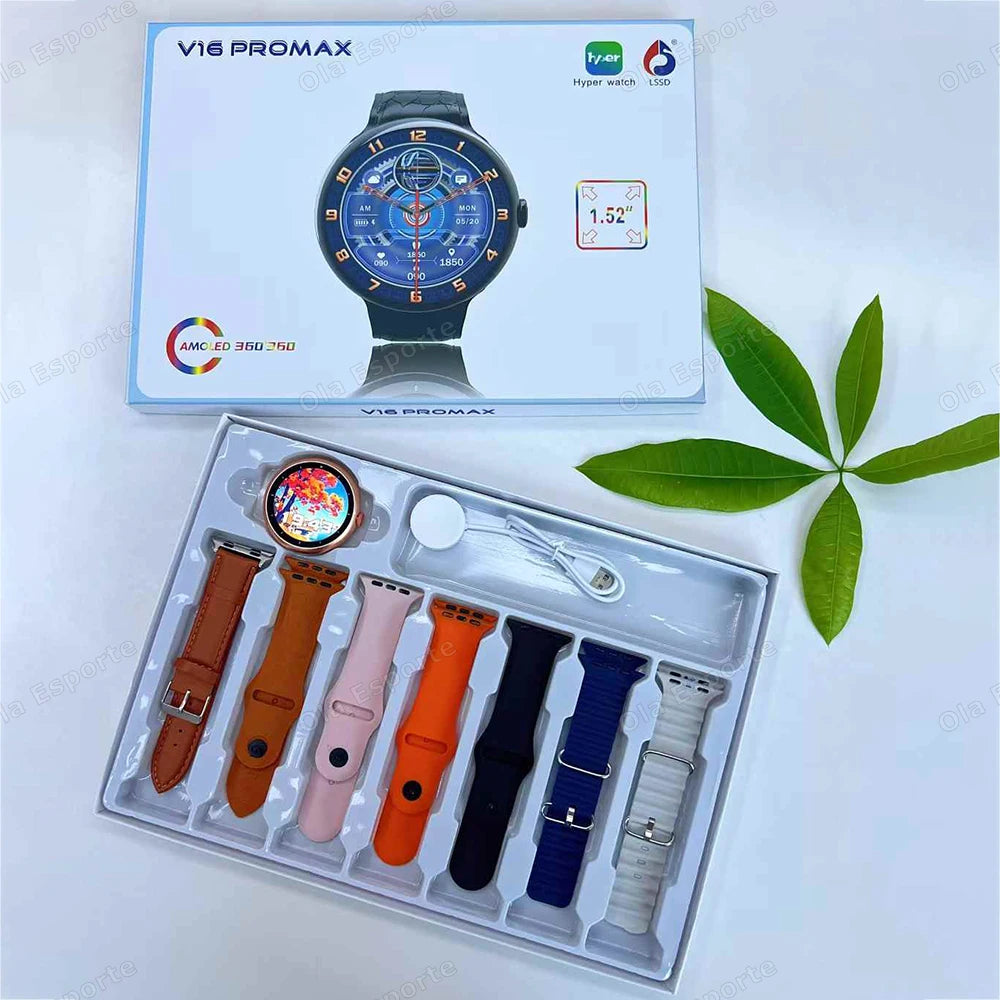 New Waterproof Smart Watch 2025 Heart Rate Multi-Strap Sleep Monitoring Sports Bluetooth Call Men Women